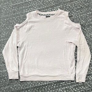Volcom | Pink Open Shoulder Crewneck Sweater
